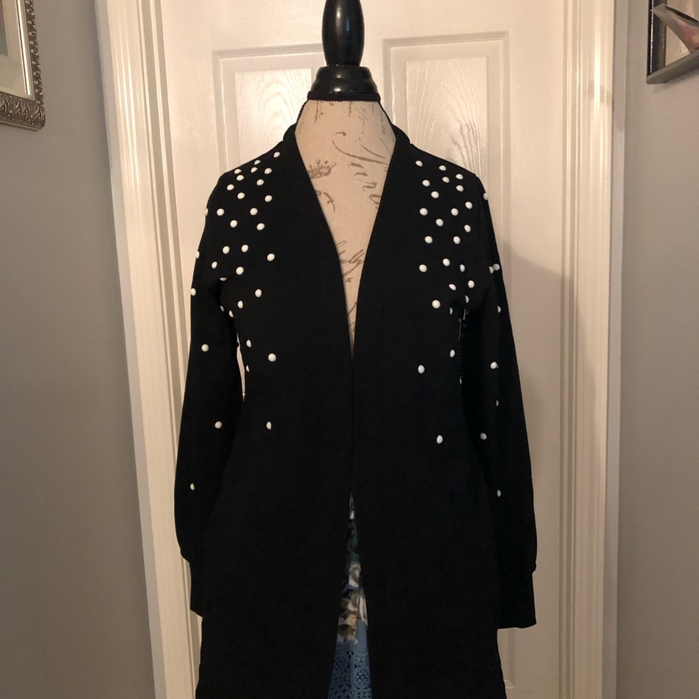 BOSTON PROPER EMBELLISHED SWEATER